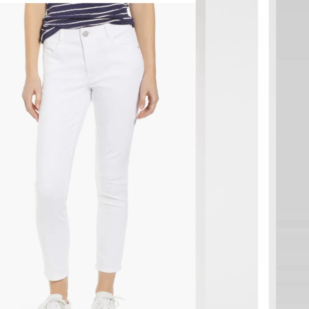 Wit & Wisdom 'Ab'Solution High Waist Ankle Skinny Pants White 10‎